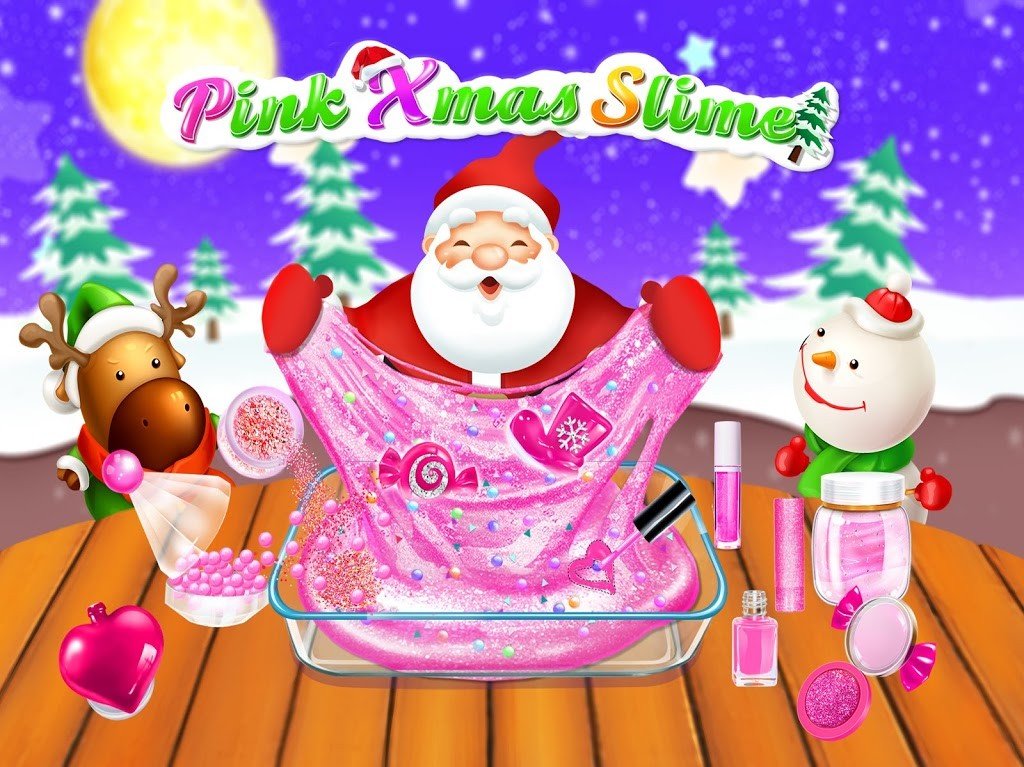 粉色圣诞彩妆史莱姆