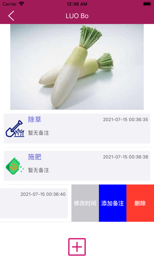 大棚蔬菜养护记录