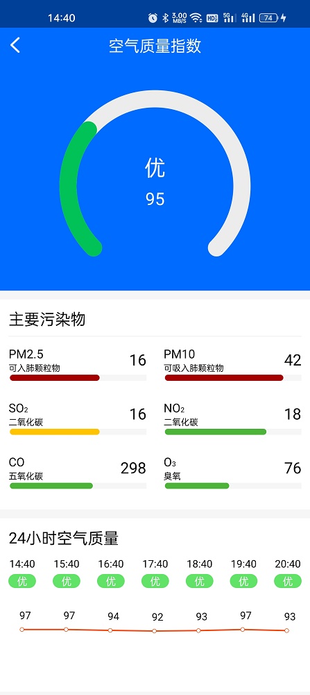 微微天气预报截图