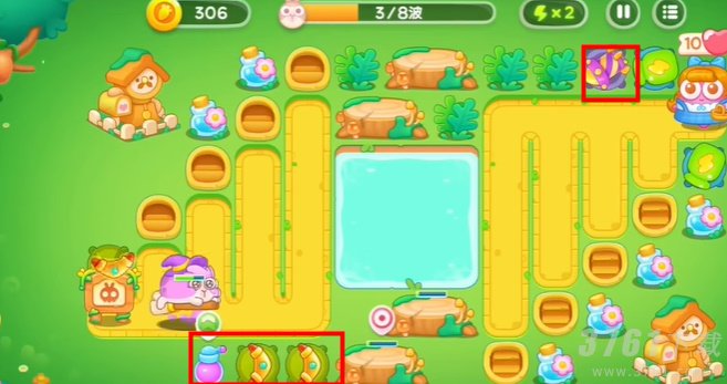 保卫萝卜4绿野奇缘第44关怎么过